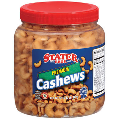Stater Bros. Premium Cashews 32 Oz Plastic Jar