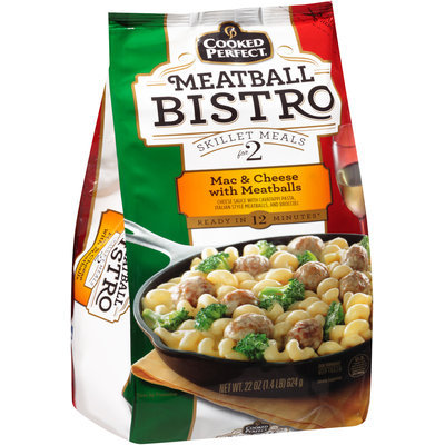 Cooked Perfect® Mac & Cheese with Meatballs 22 oz. Bag