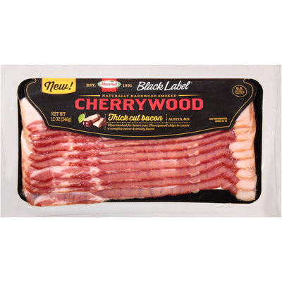 Hormel Black Label® Cherrywood Thick Cut Bacon 12 oz. Packet