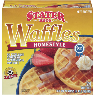 Stater Bros. Homestyle 24 Ct Waffles 29.6 Oz Box