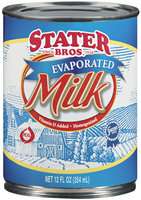 Stater Bros. Homogenized Evaporated Milk 12 Oz Can