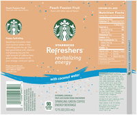 Starbucks® Refreshers® Peach Passion Fruit with Coconut Water Energy Beverage 12 fl. oz. Can
