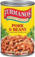 Furmano's Prepared W/Tomato Sauce Pork & Beans 16 Oz Can