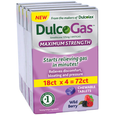 DulcoGas™ Maximum Strength Wild Berry 72 count