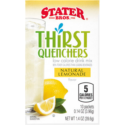 Stater Bros.® Thirst Quenchers Natural Lemonade Low Calorie Drink Mix 1.4 oz. Box