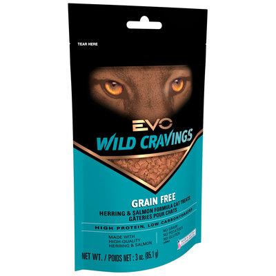 Evo® Wild Cravings Herring & Salmon Formula Cat Treats 3 oz. Bag