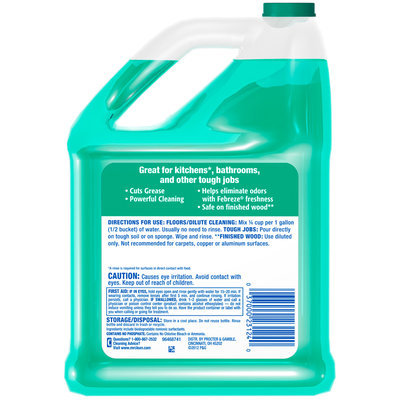 Mr Clean Liquid All Purpose Cleaner Home Pro with Febreze Meadows and Rain 128 Oz