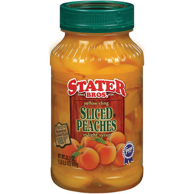 Stater Bros. Sliced Peaches 24.5 Oz Plastic Jar