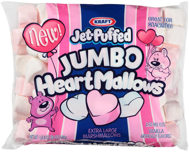 Kraft JetPuffed Jumbo HeartMallows Marshmallows 24 oz. Bag Reviews 2019