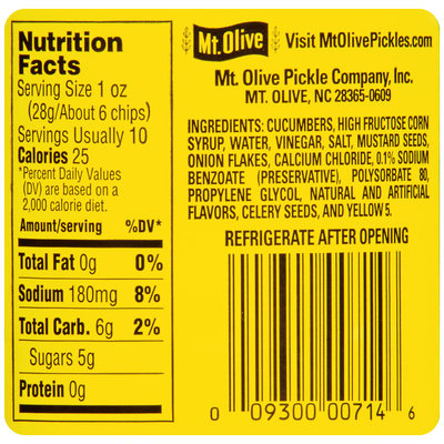 Mt. Olive Jalapeno Bread & Butter Chips Fresh Pack 16 fl. oz. Jar