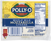 Polly-O Mozzarella Whole Milk Cheese 16 Oz Bag