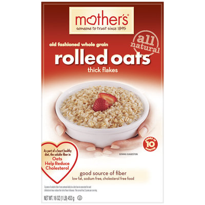Mother's 100% Natural Whole Grain Rolled Oats 16 Oz Box