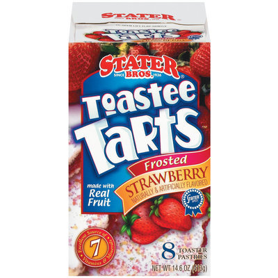 Stater Bros. Frosted Strawberry 8 Ct Toastee Tarts 14.6 Oz Box