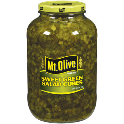 Mt. Olive Sweet Green Salad Cubes Pickles 1 Gal Jar