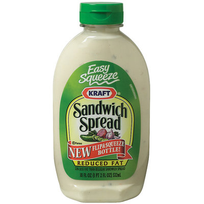 Kraft Specialty Sauces Reduced Fat Easy Squeeze Sandwich Spread 18 Oz Plastic Bottle