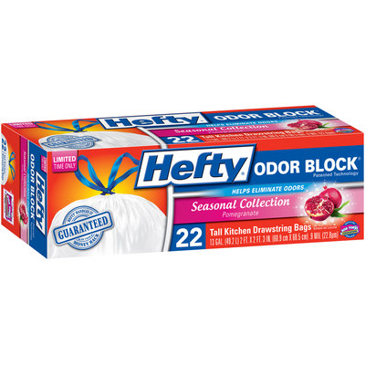 Hefty® Odor Block® Pomegranate Tall Kitchen Drawstring Bags 22 ct Box
