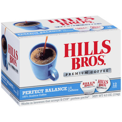 Hills Bros.® Perfect Balance 1/2 Caffeine Premium Coffee Single Serve Cups 12 ct Box