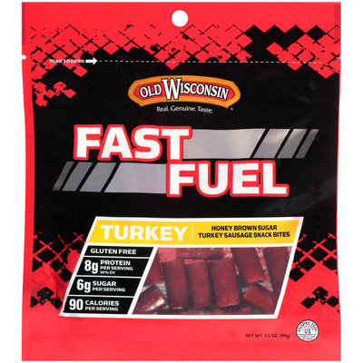 Old Wisconsin® Fast Fuel Honey Brown Sugar Turkey Sausage Snack Bites 3.5 oz. Bag