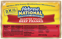 Hebrew National Beef Quarter Pound 4 Ct Franks 16 Oz Pack