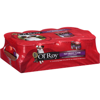 Ol' Roy™ Strip in Gravy Fillet Mignon Flavor Dog Food 12-13.2 oz. Cans