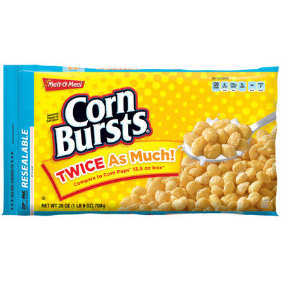 Malt-O-Meal® Corn Bursts® Sweetened Popped-Up Corn Cereal 25 oz. Box