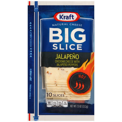Kraft Big Slice Jalapeno Cheese Slices 10 ct ZIP-PAK®