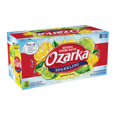 Ozarka Lemon Lime Sparkling Natural Spring Water Cans Pack