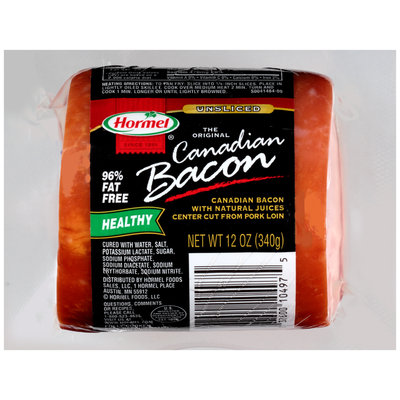 Hormel® The Original Unsliced Canadian Bacon 12 oz. Package