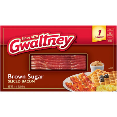 Gwaltney® Brown Sugar Sliced Bacon 16 oz. Box