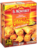 El Monterey® Nacho Cheese & Beef Extra Crunchy Mini Chimis 12 ct Box