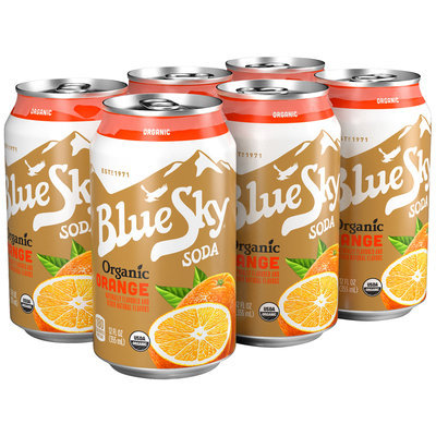 Blue Sky® Organic Orange Soda 6-12 fl. oz. Cans