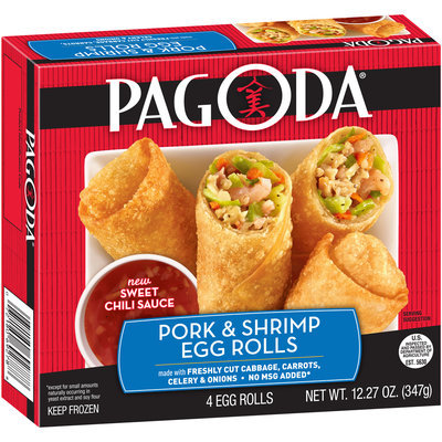 Pagoda® Pork & Shrimp Egg Rolls 12.27 oz. Box