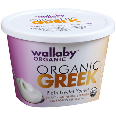 Wallaby® Organic Greek Plain Lowfat Yogurt 16 oz. Tub