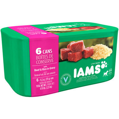 Iams™ Classic Pate with Beef & Rice in Gravy Dog Food 6-13.2 oz. Cans