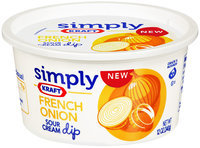 Simply Kraft French Onion Sour Cream Dip 12 oz Plastic Tub