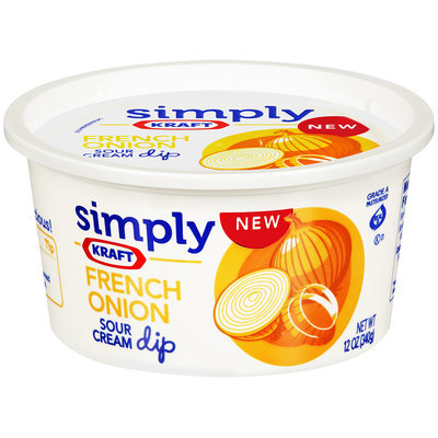 Simply Kraft French Onion Sour Cream Dip 12 oz Plastic Tub