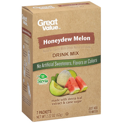 Great Value™ Honeydew Melon Drink Mix 2.22 oz. Box