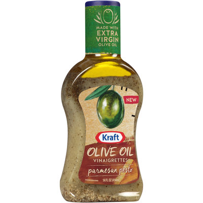 Kraft Olive Oil Vinaigrettes Parmesan Pesto Dressing 14 fl. oz. Bottle