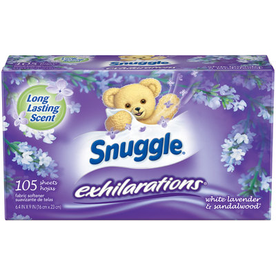 Snuggle® Exhilarations® White Lavender & Sandalwood® Fabric Softener Dryer Sheets 105 ct Box