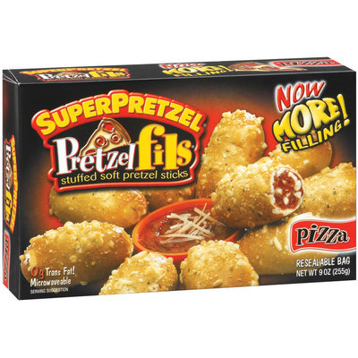 SuperPretzel Pizza Stuffed Soft Pretzel Sticks Pretzelfils 9 Oz Box