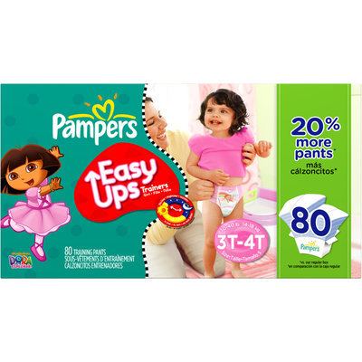 Pampers® Easy Ups Super Pack Girls Size 3T-4T Training Pants