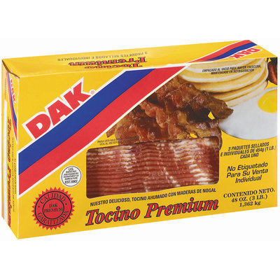 Dak Premium 3 Pk Bacon Tocino 3 Lb Box