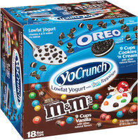 YoCrunch® Vanilla with M&M's™ Chocolate Candies/Cookies 'n Cream with Oreo® Cookie Pieces Lowfat Yogurt