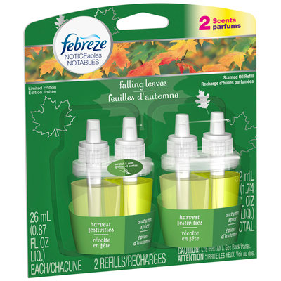Febreze NOTICEables Falling Leaves Dual Scented Oil Refill Value Pack 2-0.879 fl. oz. Carded Pack