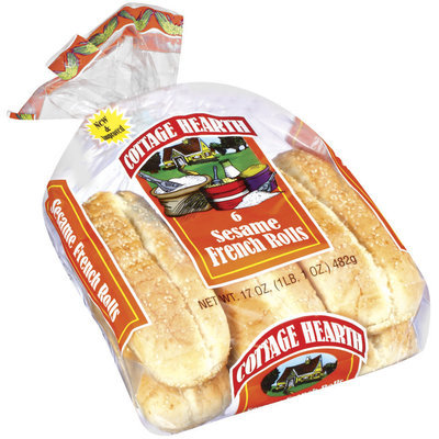 Cottage Hearth French Sesame 6 Ct Rolls 17 Oz Bag