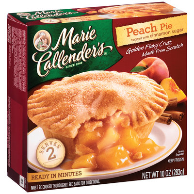 Marie Callender's® Peach Pie Topped with Cinnamon Sugar 10 oz. Box