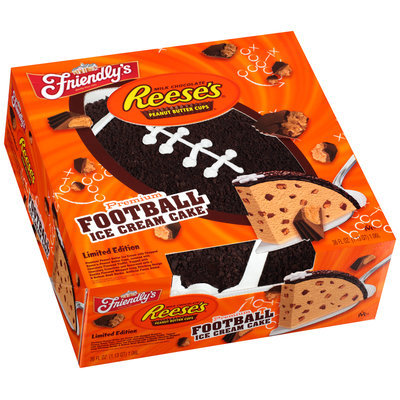Friendly's® Milk Chocolate Reese's® Peanut Butter Cups® Premium Football Ice Cream Cake 36 fl. oz. Box