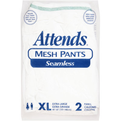 MPS40100 Attends® Seamless Mesh Pants X-Large Green Band, 2 count
