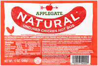 Applegate® Natural* Uncured Chicken Hot Dog 12 oz. Pack