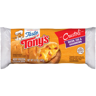 Taste of Tony's® Bacon, Egg & Hashbrown Crustoli 5.2 oz Wrapper